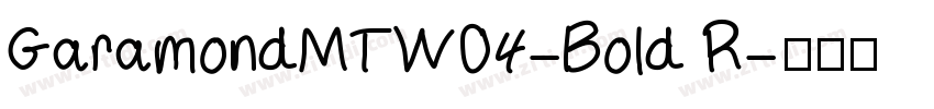GaramondMTW04-Bold R字体转换